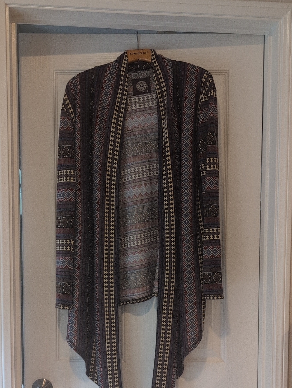 Double D Ranch Aztec Knit Cardigan in Cream, Brown and Rust